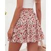 image:imageBTFBM Summer Skirts for Women 2026 High Waist Flowy Shorts Underneath Boho Tiered Floral Tennis Skorts Casual Mini SkirtFloral Apricot Red