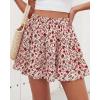 image:imageBTFBM Summer Skirts for Women 2026 High Waist Flowy Shorts Underneath Boho Tiered Floral Tennis Skorts Casual Mini SkirtFloral Apricot Red