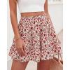 image:imageBTFBM Summer Skirts for Women 2026 High Waist Flowy Shorts Underneath Boho Tiered Floral Tennis Skorts Casual Mini SkirtFloral Apricot Red