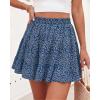 image:imageBTFBM Summer Skirts for Women 2026 High Waist Flowy Shorts Underneath Boho Tiered Floral Tennis Skorts Casual Mini SkirtFloral Blue Purple