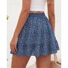 image:imageBTFBM Summer Skirts for Women 2026 High Waist Flowy Shorts Underneath Boho Tiered Floral Tennis Skorts Casual Mini SkirtFloral Blue Purple