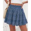 image:imageBTFBM Summer Skirts for Women 2026 High Waist Flowy Shorts Underneath Boho Tiered Floral Tennis Skorts Casual Mini SkirtFloral Blue Purple
