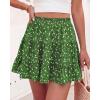 image:imageBTFBM Summer Skirts for Women 2026 High Waist Flowy Shorts Underneath Boho Tiered Floral Tennis Skorts Casual Mini SkirtFloral Green