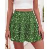 image:imageBTFBM Summer Skirts for Women 2026 High Waist Flowy Shorts Underneath Boho Tiered Floral Tennis Skorts Casual Mini SkirtFloral Green