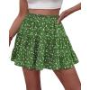 image:imageBTFBM Summer Skirts for Women 2026 High Waist Flowy Shorts Underneath Boho Tiered Floral Tennis Skorts Casual Mini SkirtFloral Green