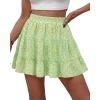 image:imageBTFBM Summer Skirts for Women 2026 High Waist Flowy Shorts Underneath Boho Tiered Floral Tennis Skorts Casual Mini SkirtFloral Green Yellow