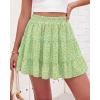 image:imageBTFBM Summer Skirts for Women 2026 High Waist Flowy Shorts Underneath Boho Tiered Floral Tennis Skorts Casual Mini SkirtFloral Green Yellow