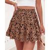 image:imageBTFBM Summer Skirts for Women 2026 High Waist Flowy Shorts Underneath Boho Tiered Floral Tennis Skorts Casual Mini SkirtFloral Khaki Black