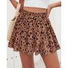 image:imageBTFBM Summer Skirts for Women 2026 High Waist Flowy Shorts Underneath Boho Tiered Floral Tennis Skorts Casual Mini SkirtFloral Khaki Black