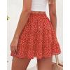 image:imageBTFBM Summer Skirts for Women 2026 High Waist Flowy Shorts Underneath Boho Tiered Floral Tennis Skorts Casual Mini SkirtFloral Red White