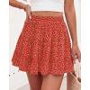 image:imageBTFBM Summer Skirts for Women 2026 High Waist Flowy Shorts Underneath Boho Tiered Floral Tennis Skorts Casual Mini SkirtFloral Red White