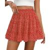 image:imageBTFBM Summer Skirts for Women 2026 High Waist Flowy Shorts Underneath Boho Tiered Floral Tennis Skorts Casual Mini SkirtFloral Red White
