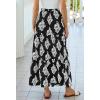 image:imageBTFBM Long Skirts for Women Summer 2026 Elastic High Waist Flowy A Line Casual Boho Tiered Floral Maxi Skirt PocketsBlack White Flower