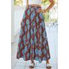image:imageBTFBM Long Skirts for Women Summer 2026 Elastic High Waist Flowy A Line Casual Boho Tiered Floral Maxi Skirt PocketsBrown Light Blue Flower