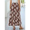 image:imageBTFBM Long Skirts for Women Summer 2026 Elastic High Waist Flowy A Line Casual Boho Tiered Floral Maxi Skirt PocketsBrown White Flower