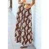 image:imageBTFBM Long Skirts for Women Summer 2026 Elastic High Waist Flowy A Line Casual Boho Tiered Floral Maxi Skirt PocketsBrown White Flower
