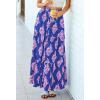 image:imageBTFBM Long Skirts for Women Summer 2026 Elastic High Waist Flowy A Line Casual Boho Tiered Floral Maxi Skirt PocketsDark Blue Pink Flower