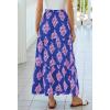 image:imageBTFBM Long Skirts for Women Summer 2026 Elastic High Waist Flowy A Line Casual Boho Tiered Floral Maxi Skirt PocketsDark Blue Pink Flower