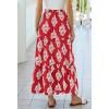 image:imageBTFBM Long Skirts for Women Summer 2026 Elastic High Waist Flowy A Line Casual Boho Tiered Floral Maxi Skirt PocketsFloral Red White Flower
