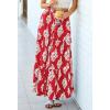 image:imageBTFBM Long Skirts for Women Summer 2026 Elastic High Waist Flowy A Line Casual Boho Tiered Floral Maxi Skirt PocketsFloral Red White Flower