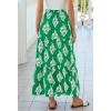image:imageBTFBM Long Skirts for Women Summer 2026 Elastic High Waist Flowy A Line Casual Boho Tiered Floral Maxi Skirt PocketsGreen White Flower