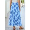 image:imageBTFBM Long Skirts for Women Summer 2026 Elastic High Waist Flowy A Line Casual Boho Tiered Floral Maxi Skirt PocketsLight Blue Blue Flower