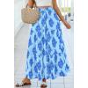 image:imageBTFBM Long Skirts for Women Summer 2026 Elastic High Waist Flowy A Line Casual Boho Tiered Floral Maxi Skirt PocketsLight Blue Blue Flower