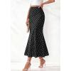 image:imageBTFBM Maxi Skirts for Women 2026 Summer Spring Lightweight A Line High Waisted Wedding Guest Party Silk Long Midi SkirtDot Black White