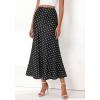 image:imageBTFBM Maxi Skirts for Women 2026 Summer Spring Lightweight A Line High Waisted Wedding Guest Party Silk Long Midi SkirtDot Black White