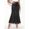 image:imageBTFBM Maxi Skirts for Women 2026 Summer Spring Lightweight A Line High Waisted Wedding Guest Party Silk Long Midi SkirtDot Black White