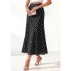 image:imageBTFBM Maxi Skirts for Women 2026 Summer Spring Lightweight A Line High Waisted Wedding Guest Party Silk Long Midi SkirtDot Black White
