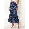 image:imageBTFBM Maxi Skirts for Women 2026 Summer Spring Lightweight A Line High Waisted Wedding Guest Party Silk Long Midi SkirtDot Navy White
