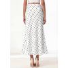 image:imageBTFBM Maxi Skirts for Women 2026 Summer Spring Lightweight A Line High Waisted Wedding Guest Party Silk Long Midi SkirtDot White Black