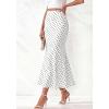 image:imageBTFBM Maxi Skirts for Women 2026 Summer Spring Lightweight A Line High Waisted Wedding Guest Party Silk Long Midi SkirtDot White Black