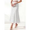 image:imageBTFBM Maxi Skirts for Women 2026 Summer Spring Lightweight A Line High Waisted Wedding Guest Party Silk Long Midi SkirtDot White Black