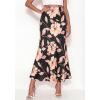 image:imageBTFBM Maxi Skirts for Women 2026 Summer Spring Lightweight A Line High Waisted Wedding Guest Party Silk Long Midi SkirtFloral Black Pink