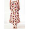 image:imageBTFBM Maxi Skirts for Women 2026 Summer Spring Lightweight A Line High Waisted Wedding Guest Party Silk Long Midi SkirtFloral White Multicolored