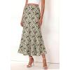 image:imageBTFBM Maxi Skirts for Women 2026 Summer Spring Lightweight A Line High Waisted Wedding Guest Party Silk Long Midi SkirtGreen Camo