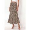 image:imageBTFBM Maxi Skirts for Women 2026 Summer Spring Lightweight A Line High Waisted Wedding Guest Party Silk Long Midi SkirtLeopard Print