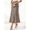 image:imageBTFBM Maxi Skirts for Women 2026 Summer Spring Lightweight A Line High Waisted Wedding Guest Party Silk Long Midi SkirtLeopard Print