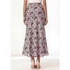 image:imageBTFBM Maxi Skirts for Women 2026 Summer Spring Lightweight A Line High Waisted Wedding Guest Party Silk Long Midi SkirtPink Green Camo