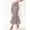 image:imageBTFBM Maxi Skirts for Women 2026 Summer Spring Lightweight A Line High Waisted Wedding Guest Party Silk Long Midi SkirtPink Green Camo