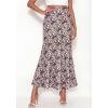 image:imageBTFBM Maxi Skirts for Women 2026 Summer Spring Lightweight A Line High Waisted Wedding Guest Party Silk Long Midi SkirtPink Green Camo
