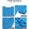 image:imageBTFBM Spring Dresses for Women 2026 Casual Long Sleeve V Neck Elastic Waist Lightweight Maxi Wedding Guest Dress PocketsBrilliant Blue