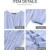 image:imageBTFBM Spring Dresses for Women 2026 Casual Long Sleeve V Neck Elastic Waist Lightweight Maxi Wedding Guest Dress PocketsLight Blue