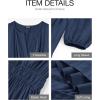 image:imageBTFBM Spring Dresses for Women 2026 Casual Long Sleeve V Neck Elastic Waist Lightweight Maxi Wedding Guest Dress PocketsNavy
