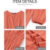 image:imageBTFBM Spring Dresses for Women 2026 Casual Long Sleeve V Neck Elastic Waist Lightweight Maxi Wedding Guest Dress PocketsOrange