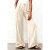 image:imageBTFBM Wide Leg Pants Woman 2026 High Waisted Button Business Casual Dressy Trousers Office Work Palazzo Pants PocketsBeige