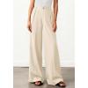 image:imageBTFBM Wide Leg Pants Woman 2026 High Waisted Button Business Casual Dressy Trousers Office Work Palazzo Pants PocketsBeige