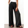 image:imageBTFBM Wide Leg Pants Woman 2026 High Waisted Button Business Casual Dressy Trousers Office Work Palazzo Pants PocketsBlack